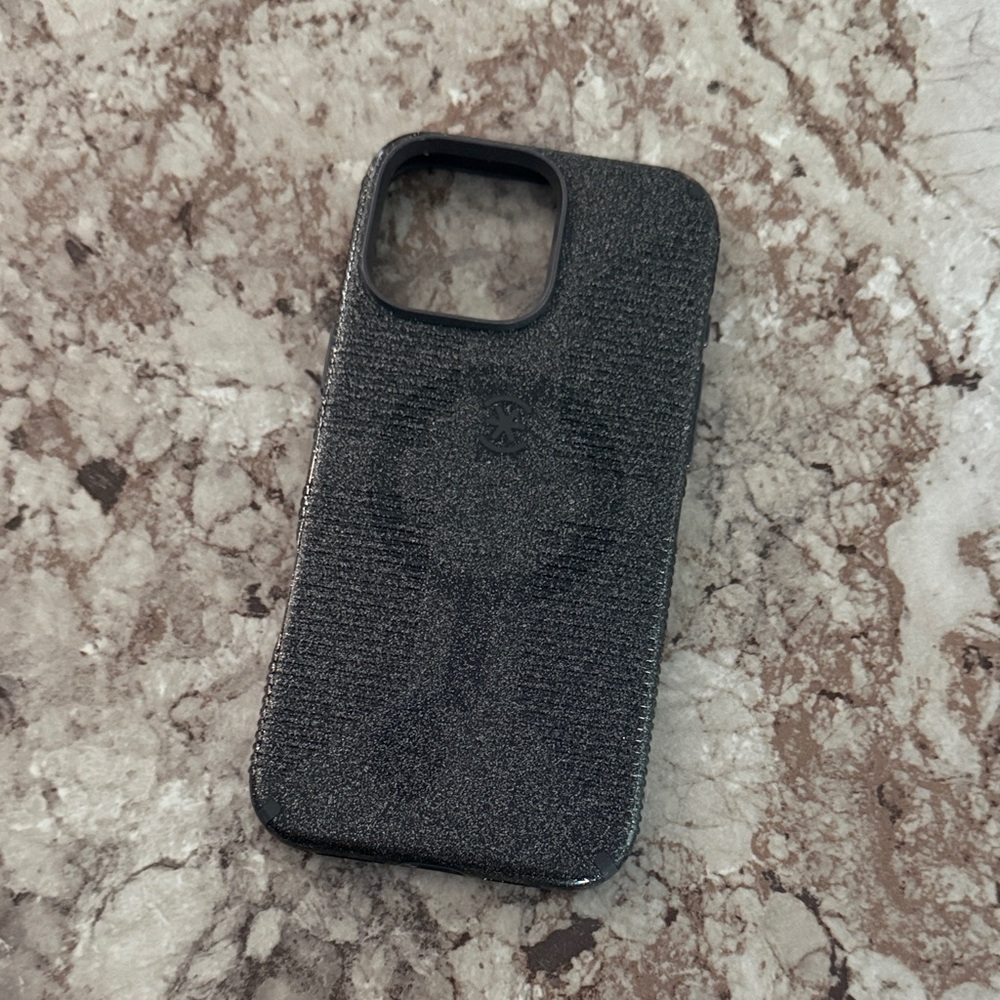Black Sparkly Speck IPhone 16 Pro Max Case
